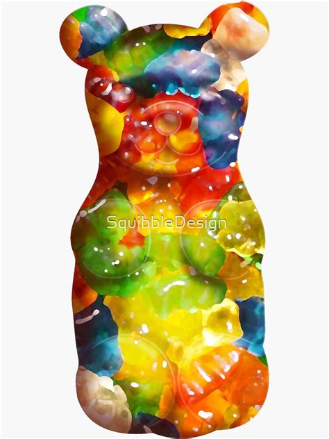 "Rainbow Gummy Bear" Sticker by SquibbleDesign | Redbubble