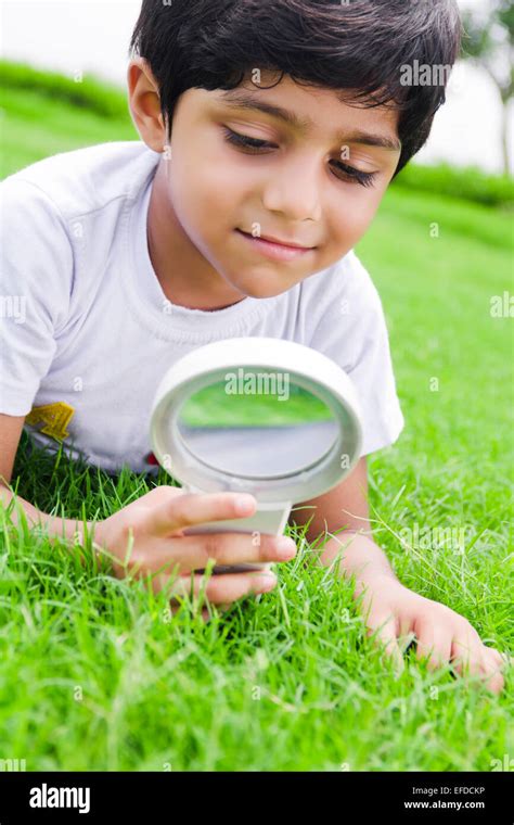 Child magnifying glass tree hi-res stock photography and images - Alamy