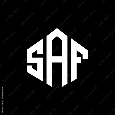 SAF letter logo design with polygon shape. SAF polygon and cube shape logo design. SAF hexagon ...