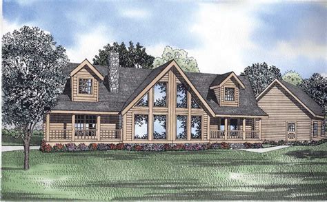 Log-cabin House Plan - 3 Bedrooms, 2 Bath, 2521 Sq Ft Plan 12-817