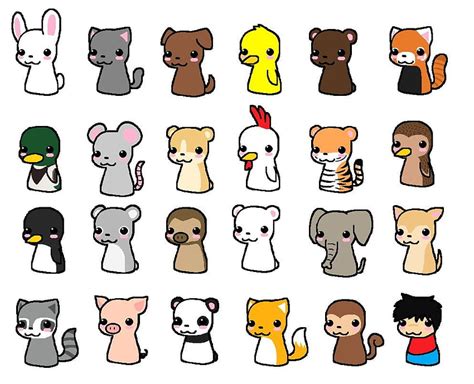 Cute Chibi Animals Wallpaper