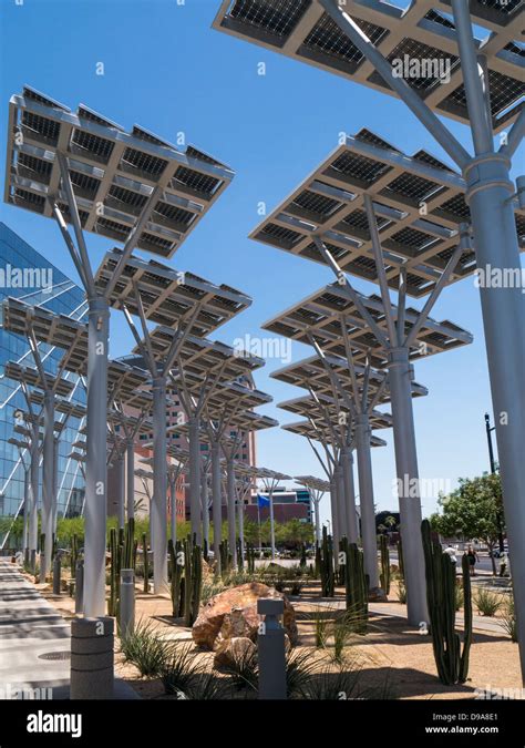 LAS VEGAS, USA - JUNE 04, 2013: Solar panels outside City Hall, Las ...