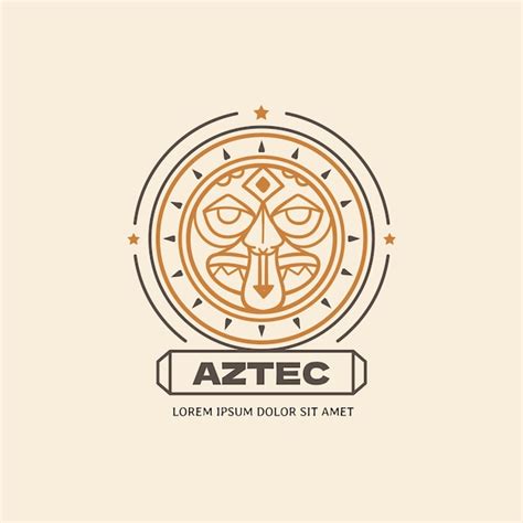 Premium Vector | Hand drawn aztec logo design