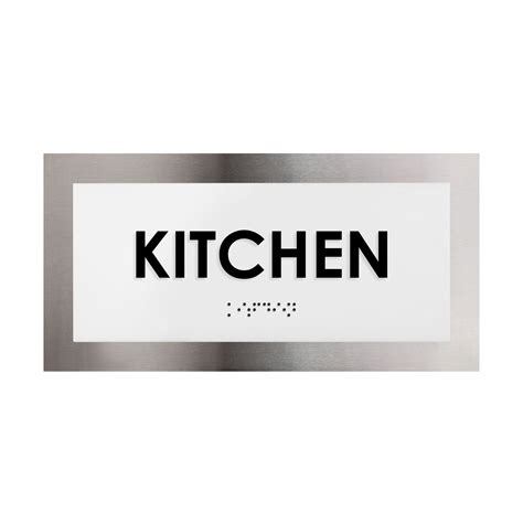 Kitchen Sign: Stainless Steel Door Plate — "Modern" Design – Bsign