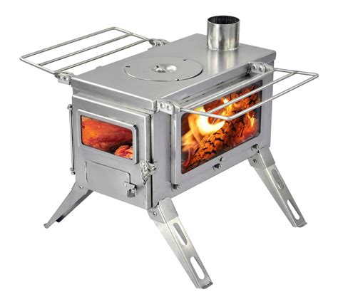 Nomad Camping stove (Double View) - Medium Size / Stainless Steel ...