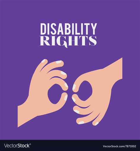 Disability rights design Royalty Free Vector Image