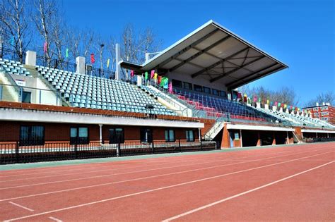 Beijing Sport University Main Stadium Track Stock Image - Image of main ...