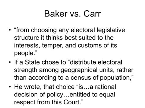 Baker vs. Carr