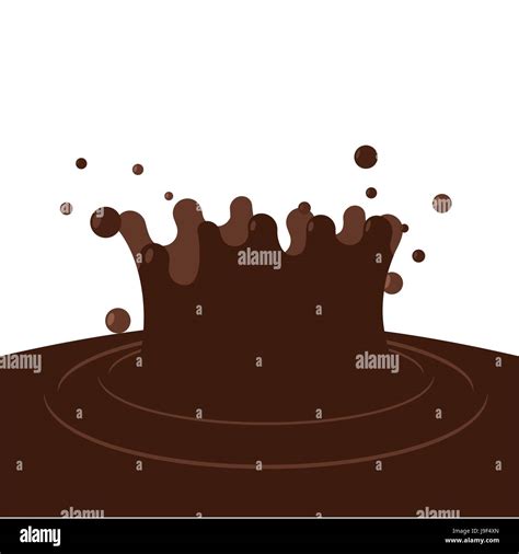 Splash chocolate. Brown sweet drops on white background Stock Vector Image & Art - Alamy
