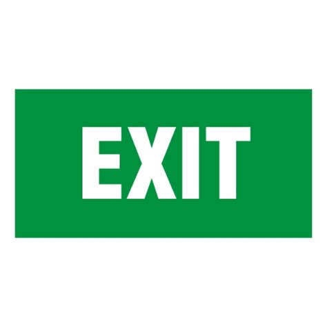 Green Exit Sign 200x100mm - Sign Style