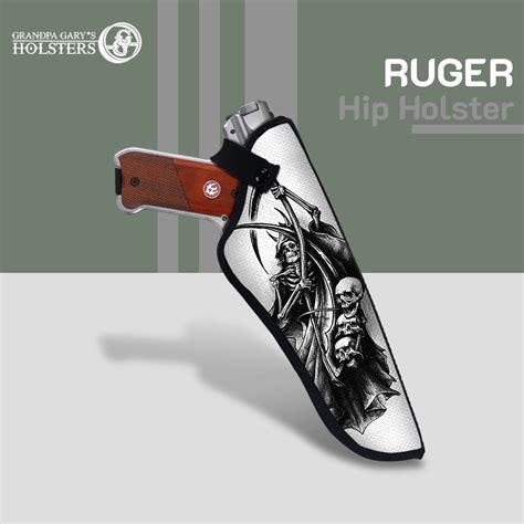 RUGER Mark IV Hunter .22LR Caliber 6.88" Barrel Hip Holster Graphic Gun Holsters • GGHolsters ...