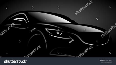 Black Car Silhouette Vector Stock Vector (Royalty Free) 1160912089 ...