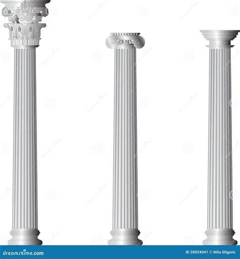 Corinthian Ionic Doric Columns Stock Image - Image: 20024041