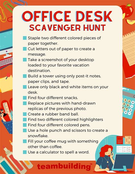 11 Fun Office Scavenger Hunt Ideas & Templates