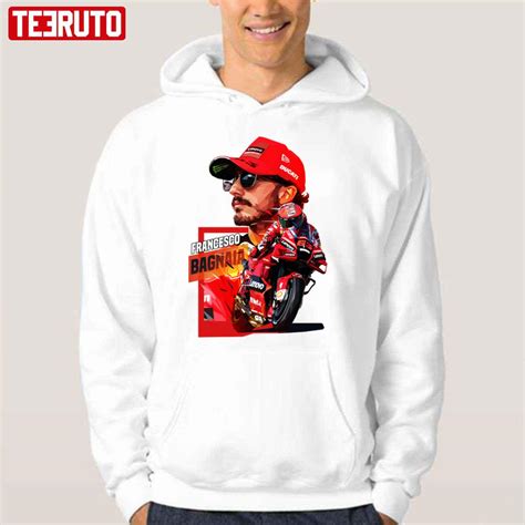 Francesco Bagnaia Low Poly Graphic Art Unisex Hoodie - Teeruto