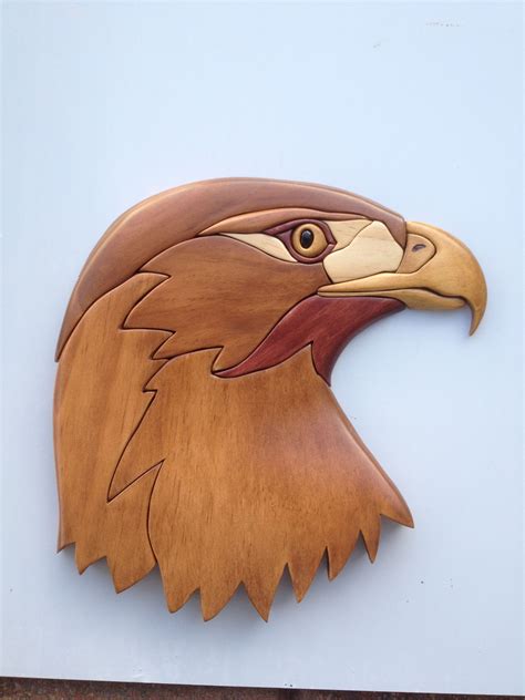 My 2nd attempt at a Bald Eagle #eagle #scrollsaw #intarsia #baldeagle | Intarsia woodworking ...