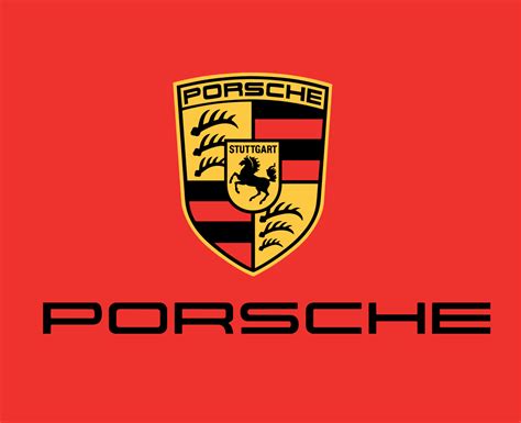 Porsche Brand Logo Car Symbol With Name Black Design German Automobile ...