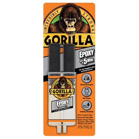 .85 Oz Gorilla Glue 4200102 Clear Gorilla Glue Epoxy 5 Minute | Adhesives, Hobby & Repair, Epoxy ...