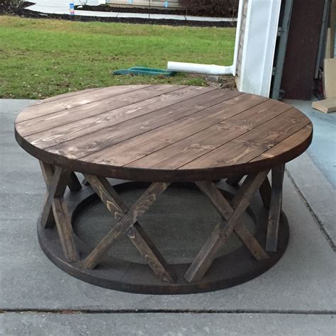 Farmhouse Round Coffee Table By BeautifulFightWood On Coffee Table Farmhouse, Coffee Table Plans ...