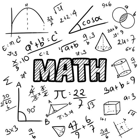 Abstract Math Doodle Illustration In Hand Drawn Style, Rat Drawing, Math Drawing, Hand Drawing ...