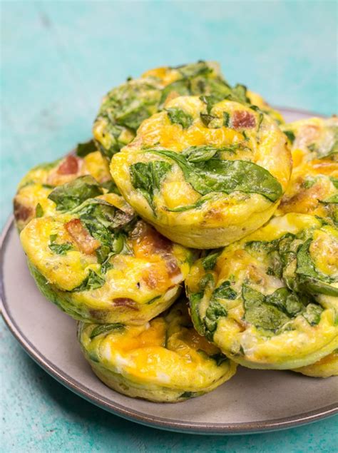 Keto Spinach and Bacon Egg Muffins