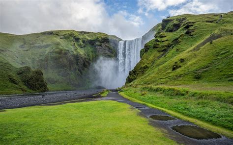 day, waterfall, power in nature, no people, 1080P, tranquil scene, beauty in nature, flowing ...