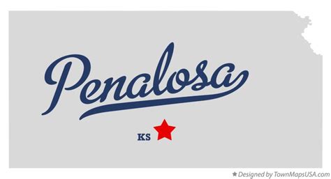 Map of Penalosa, KS, Kansas