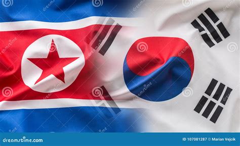 Bandera De Corea Del Norte Y Sur Bandera Colorida De Corea Del Norte ...