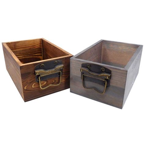 Rustic Wooden Condiment Holder / Storage Crate Box | The Wooden Box Mill