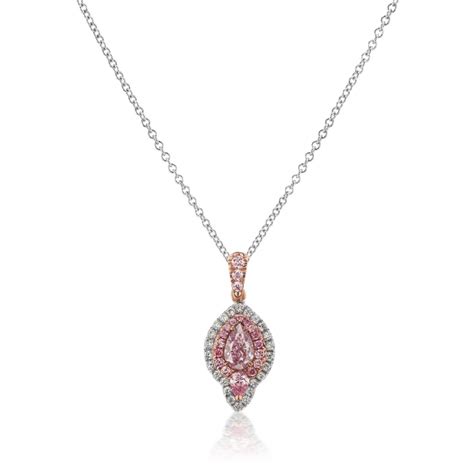 0.40-carat Fancy Purple-Pink Diamond Necklace - Gems of Note