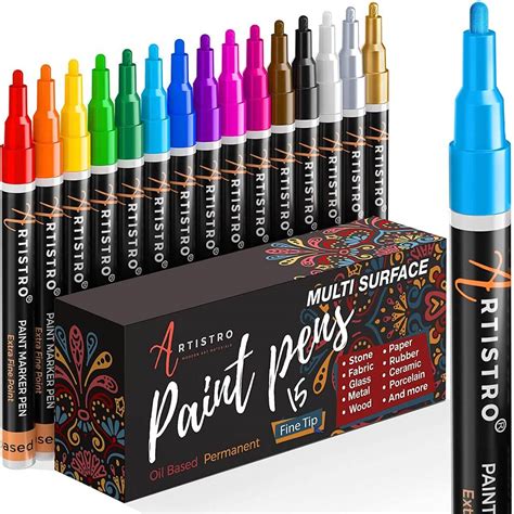 Colored Oil-Based Paint Pens: 15 Oil Based Paint Markers | Artistro Oil Based Markers