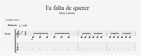 Tu falta de querer [Mon Laferte] Partitura + Tabs + Acordes ...