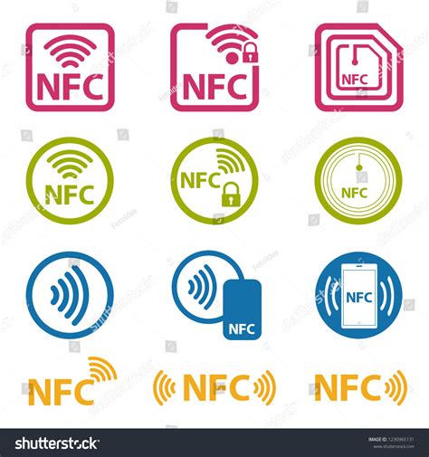 Nfc Technology Icon Set Colorful Vector Stock Vector (Royalty Free ...