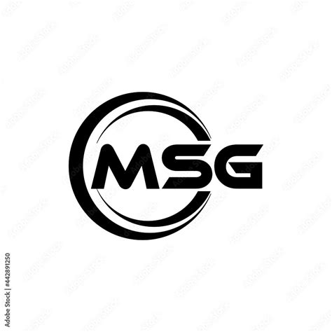 MSG letter logo design with white background in illustrator, vector ...