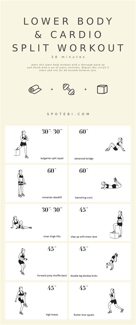 Lower Body & Cardio Split Workout