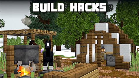 Minecraft | Camping Build Hacks | How to build a Campsite? - YouTube