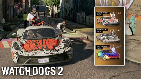 Watch Dogs 2 - All DLC Outfits, Cars, Camo (Including Pre Order Bonus) - YouTube