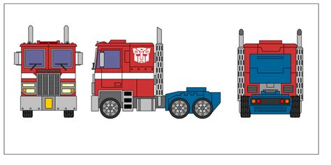 Optimus Prime G1 truck mode Ref by infinitedynamics on DeviantArt