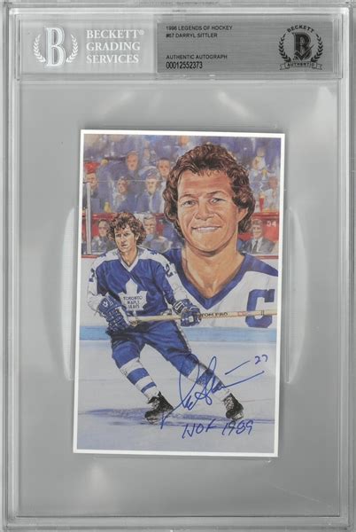 Lot Detail - Darryl Sittler Autographed Legends of Hockey Card