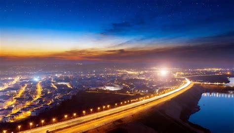 Premium AI Image | aerial night view of tokyo tower