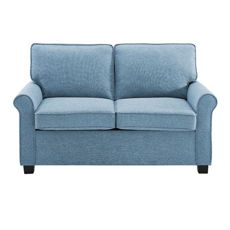 Mainstays Traditional Loveseat Sleeper with Memory Foam Mattress, Light ...