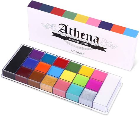 UCANBE Athena Painting Palette Professional 20 Colors Face Body Paint ...