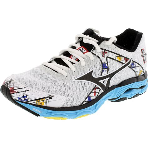 Mizuno - Mizuno Women's Wave Inspire 10 White/Black/Blue Ankle-High Running Shoe - 11N - Walmart ...