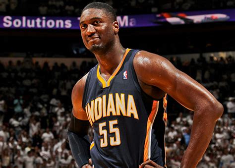 Pacers' Roy Hibbert shows off his swollen elbow much to the dismay of everyone - Sports Illustrated