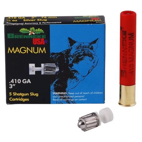 Brenneke USA Magnum 410 Gauge 3" Shotgun Slug, 5/box - SL-4103M | Palmetto State Armory