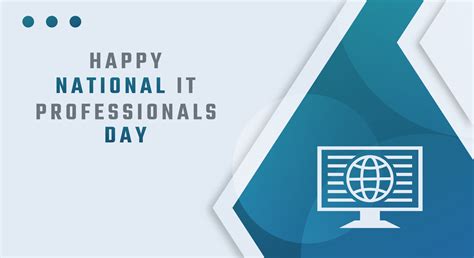 Happy National IT Professionals Day Celebration Vector Design ...