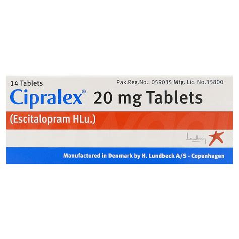 Cipralex 20mg Tab.— Dawaai - Uses, Side Effect, Price In Pakistan