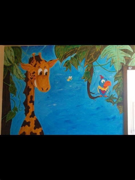 Jungle themed mural by caras creations for a child's nursery. Look at ...