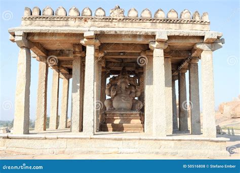 Ganesh Statue in the Ancient Temple of Hampi Stock Photo - Image of idol, hampi: 50516808