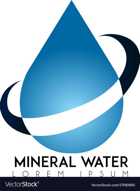 Mineral water logo Royalty Free Vector Image - VectorStock